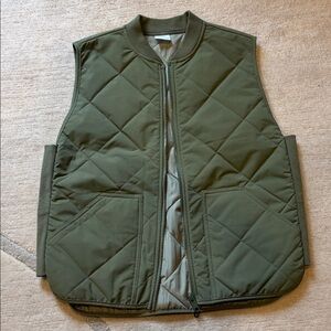 Boy’s Olive Quilted Vest